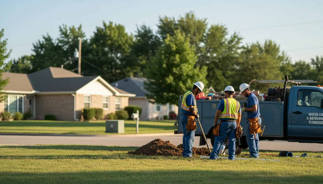 Residential water line and bathroom plumbing service in Western Grove, AR